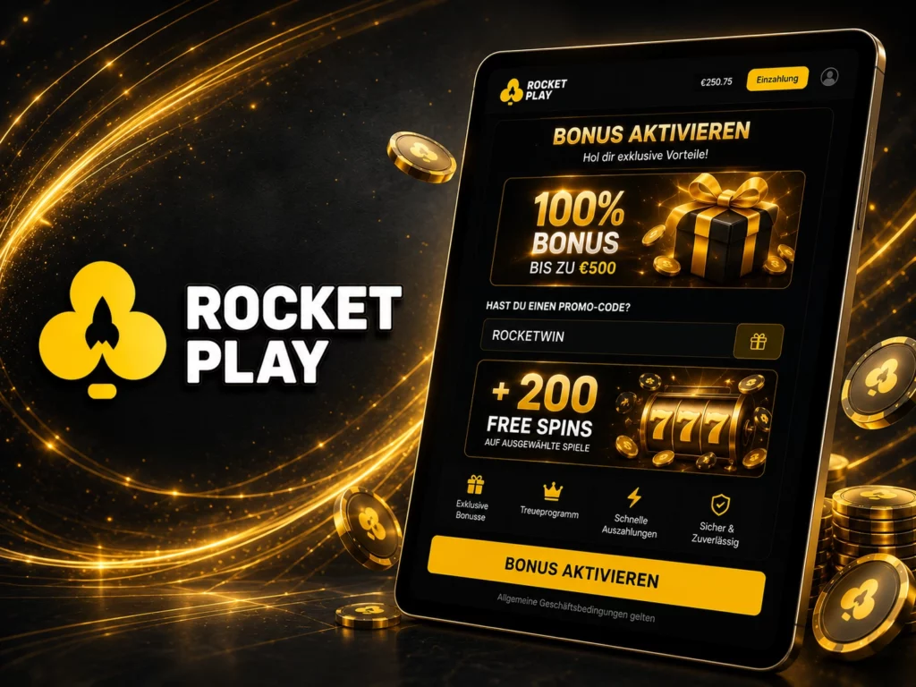 So nutzt du Boni und Promotionen in der Rocket Play App