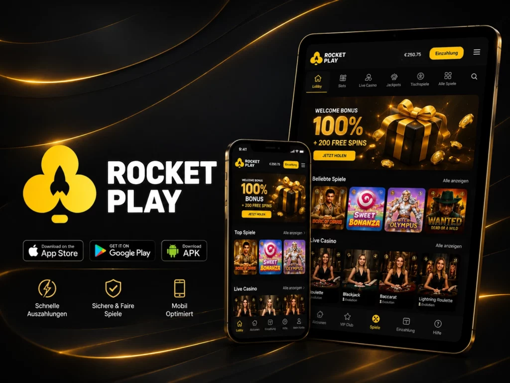 Mobile Nutzung bei Rocket Play